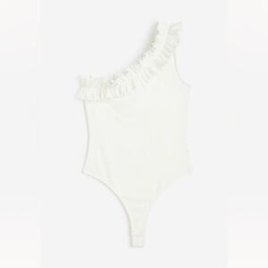 NWOT One Shoulder Thong Bodysuit